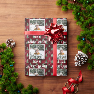 Papier Cadeau Joyeux & Bright Photo Parties scintillant métalliq