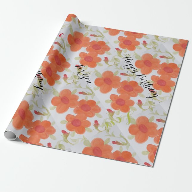 Papier Cadeau Joyeux cadeau d'anniversaire (Déroulé)