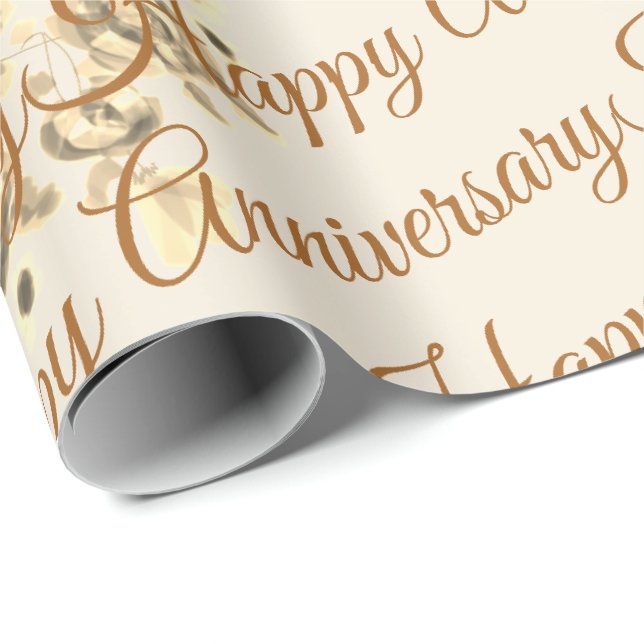 Papier Cadeau Joyeux cadeau d'anniversaire papier (Coin rond)