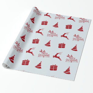 Papier Cadeau Joyeux cadeau de Noël d'hiver minimal moderne