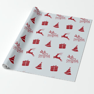 Papier Cadeau Joyeux cadeau de Noël d'hiver minimal moderne