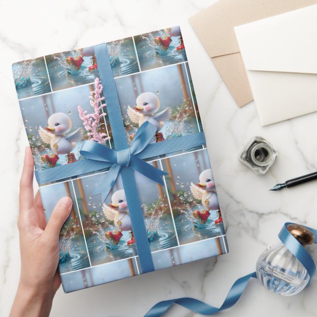 Papier Cadeau Joyeux Canard Dans L'Encluse De Pluie (Cadeaux)