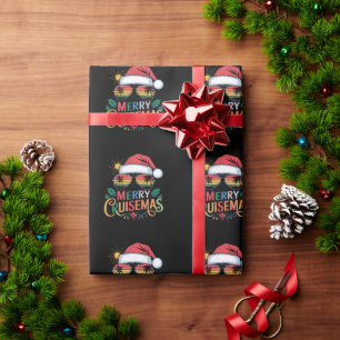 Papier Cadeau Joyeux Cruisemas 2024 Noël Santa Renne