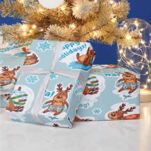 Papier Cadeau Joyeux Deer's & Holiday Cotes