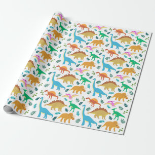 Papier Cadeau Joyeux Dinosaure pour Toddle Girl Boy