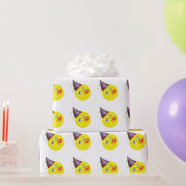 Papier Cadeau Joyeux Emoji anniversaire (Créateur téléchargé)