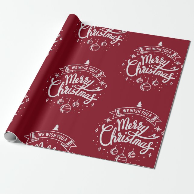 Papier Cadeau Joyeux enveloppement cadeau de Noël (Déroulé)
