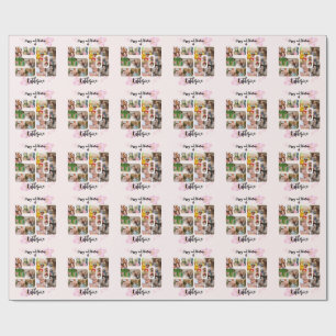 Papier Cadeau Joyeux et fabuleux 50e anniversaire Multi Photo