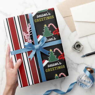Papier Cadeau Joyeux et lumineux, Noël