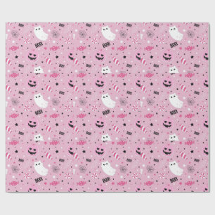 Papier Cadeau Joyeux Halloween Mignon et Effrayant