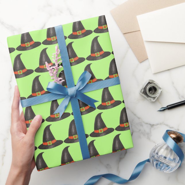 Papier Cadeau Joyeux Halloween sorcière Casquette Trick ou dégus (Cadeaux)