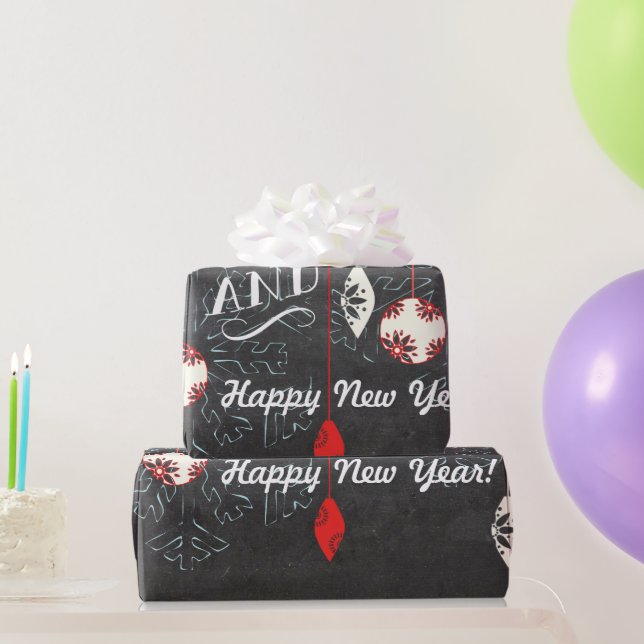Papier Cadeau Joyeux Jours de Noël Tableau noir papier d'envelop (Cadeaux de fête)