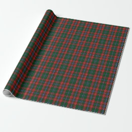 Papier Cadeau Joyeux Joyeux Jours de Noël Plaid Rouge Vert