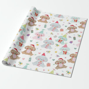 Papier Cadeau Joyeux Koala Oear Motif de Noël