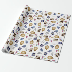 Papier Cadeau Joyeux Motif d'anniversaire en papier d'enveloppem