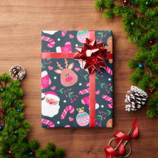 Papier Cadeau Joyeux Motif de Noël