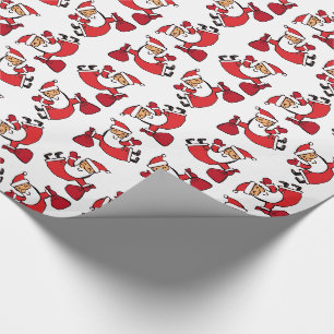 Papier Cadeau Joyeux Motif Père Noël Tumbling