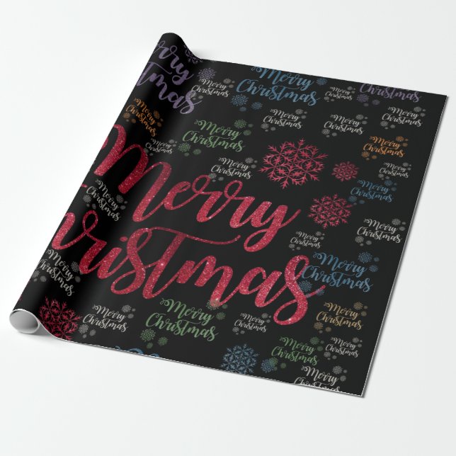 Papier cadeau Joyeux Noël (Déroulé)