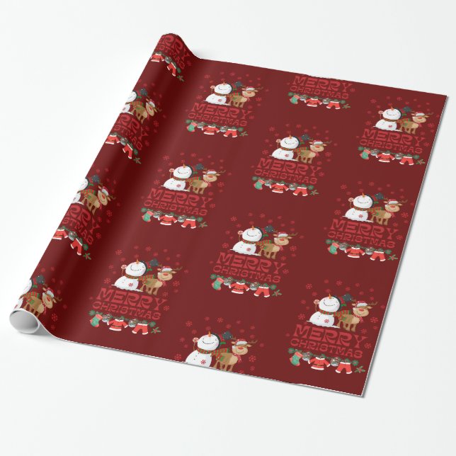 Papier Cadeau Joyeux Noël (Déroulé)