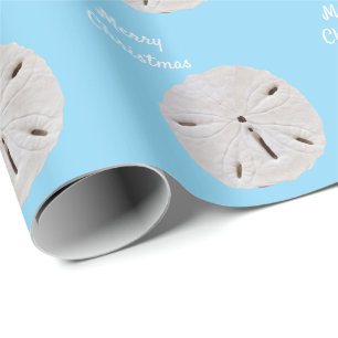Papier Cadeau Joyeux Noël 2025 Sanddollar Motif Blue Beach