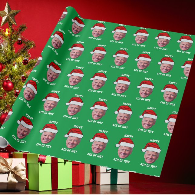 Papier Cadeau Joyeux Noël 4 juillet Joe Biden (Créateur téléchargé)