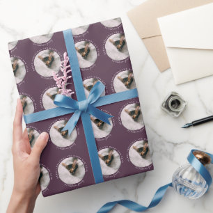 Papier Cadeau Joyeux Noël avec un cercle photo Byzantium