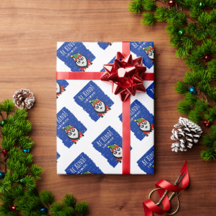 Papier Cadeau Joyeux Noël Bah Humbug Be Kind 