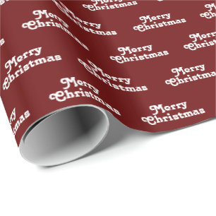 Papier Cadeau Joyeux Noël blanc marron vacances vin Bourgogne