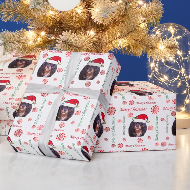 Papier Cadeau Joyeux Noël CKCS Père Noël papier d'emballage (Vacances)