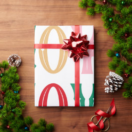 Papier Cadeau Joyeux Noël coloré