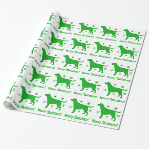 Papier Cadeau Joyeux Noël de labrador retriever