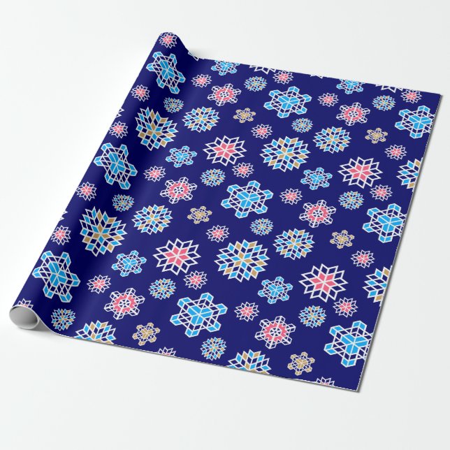 Papier Cadeau Joyeux Noël de papier d'emballage (Déroulé)