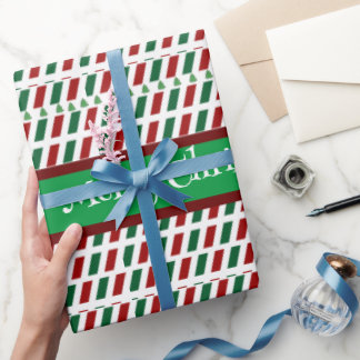 Papier Cadeau Joyeux Noël Elégant & Personnaliser moderne