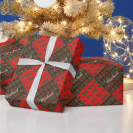 Papier Cadeau Joyeux Noël et Bonne Année! Motif écossais
