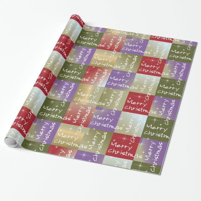 Papier Cadeau Joyeux Noël Fête de voeux (Déroulé)