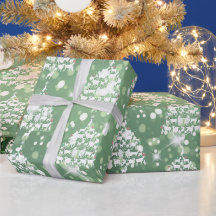 Joyeux Noël Green Bokeh Chèvre Arbres de Noël