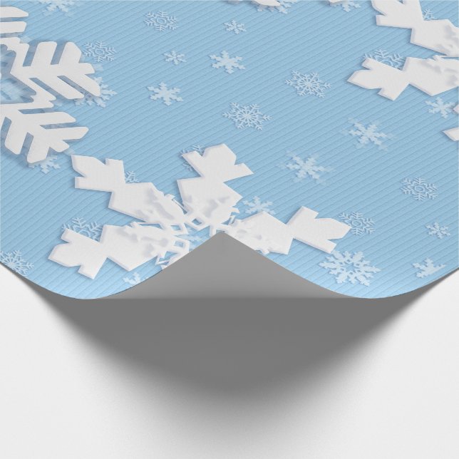 Papier Cadeau Joyeux Noël hiver Pneus blancs Belle neige (Coin)