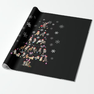 Papier Cadeau Joyeux Noël Joli sapin de Noël en chats