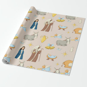 Papier Cadeau Joyeux Noël Jouer Motif