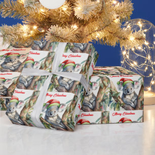 Papier Cadeau Joyeux Noël Koala assis à Gumtree
