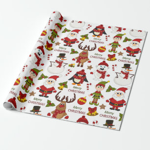 Papier Cadeau Joyeux Noël les enfants