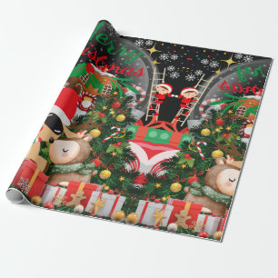 Papier Cadeau Joyeux Noël magique : Festive vacances délices