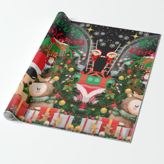 Papier Cadeau Joyeux Noël magique : Festive vacances délices