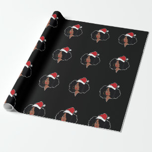 Papier Cadeau Joyeux Noël Melanin Noir Africain Américain San