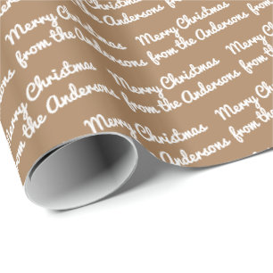 Papier Cadeau Joyeux Noël Nom personnalisé Noël