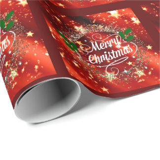 Papier Cadeau Joyeux Noël, Parties scintillant et brille, 