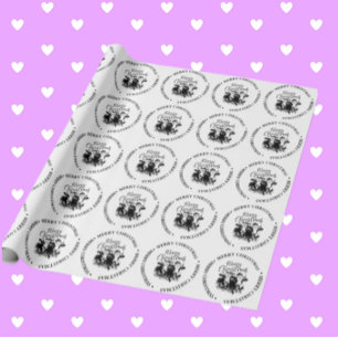 Papier Cadeau Joyeux Noël Pays Vache thème