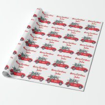 Joyeux Noël personnalisé Camion de ferme rouge