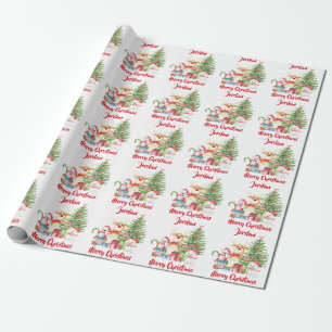 Papier Cadeau Joyeux Noël personnalisé mignonne Gnomes vacances