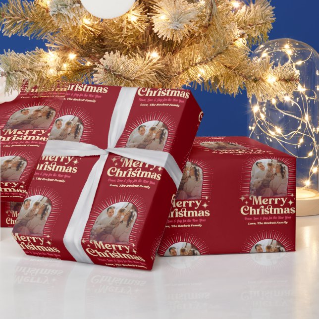 Papier Cadeau Joyeux Noël Retro Super (Vacances)